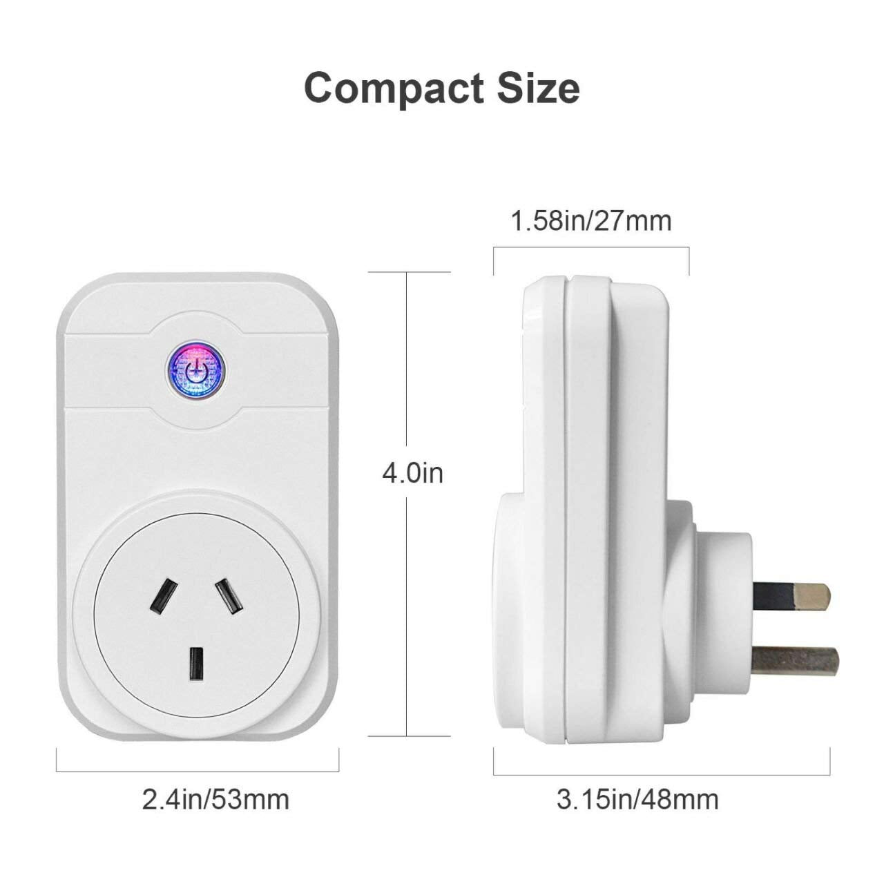 Smart Plug Wi-Fi Enabled Mini Smart Socket Compatible with Amazon Alexa Google Home for AU