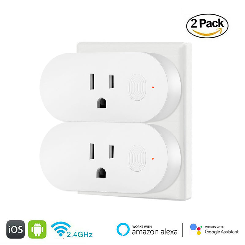 Smart Plug 2 Packs 16A Wi-Fi Enabled with Timer Energy Monitor – Apromio