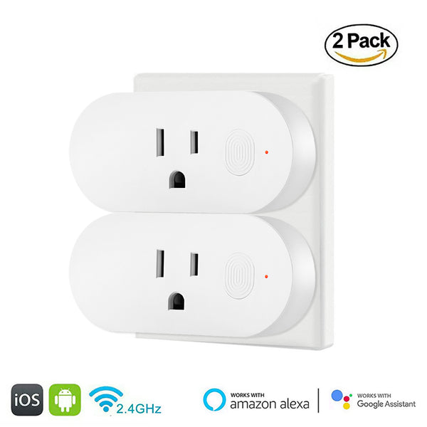 Useelink Smart Plug 10A, WiFi Smart Plug Socket, Remote Control with Timer  Function, Compatible with Alexa and Google Home, No Hub Required, Only