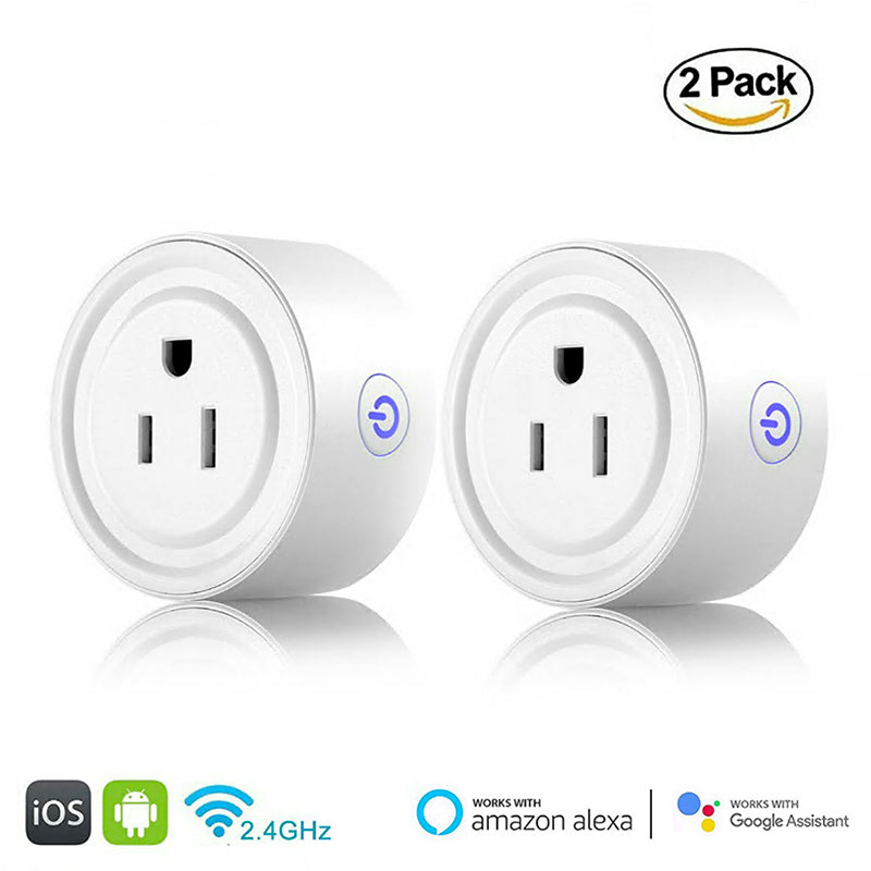 Smart Wi-Fi Plug Mini Work With Alexa and Google Home, Take Full Control of  your home Timer and Schedule, 2.4GHZ Wi-Fi Only