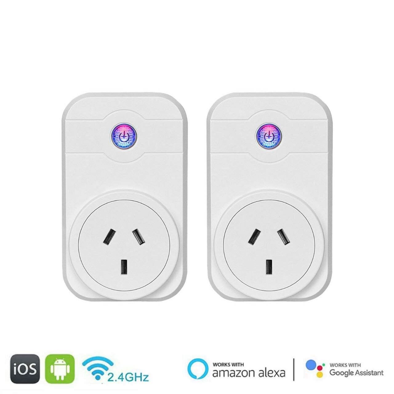 Smart Plug 4 Packs with Energy Monitor 16A - Smart Outlet 2.4Ghz Wi-Fi Plug  Work with Alexa&Google Home Assistant - Remote Control Plugs with Timer