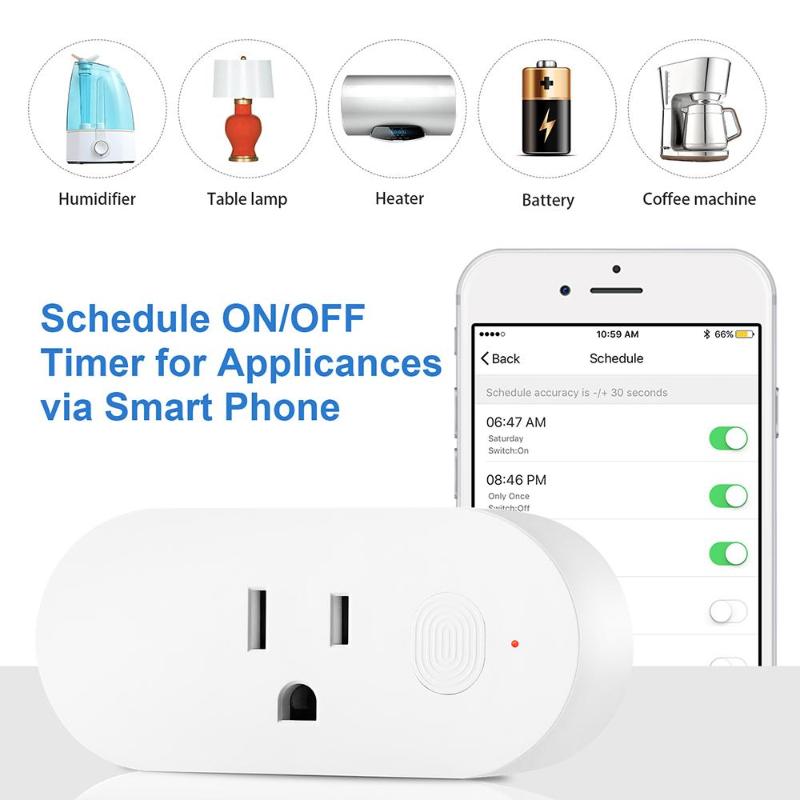 Smart Plug 2 Packs 16A Wi-Fi Enabled with Timer Energy Monitor