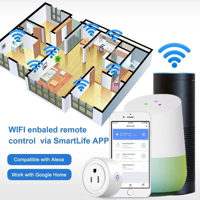 Smart Plug 2 Packs Wi-Fi Enabled Works with  Alexa Google Home –  Apromio